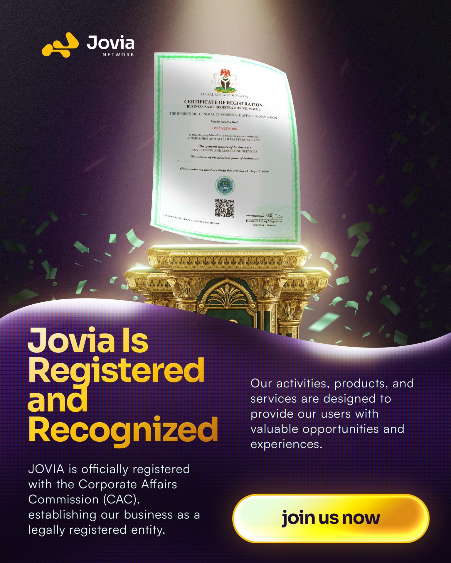 Registered & recognised